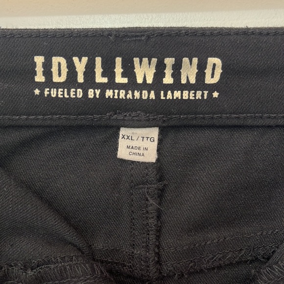 Idyllwind Black Denim Fringe Skirt - Picture 4 of 7